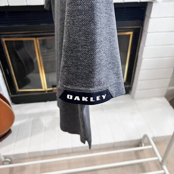 Oakley Aero Ellipse Polo Shirt Sport Athletic Heather Grey - Picture 3 of 5